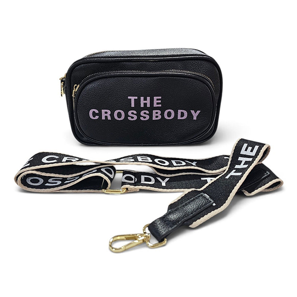 Faux Pebbled Leather Structured Crossbody Bag FSB0017