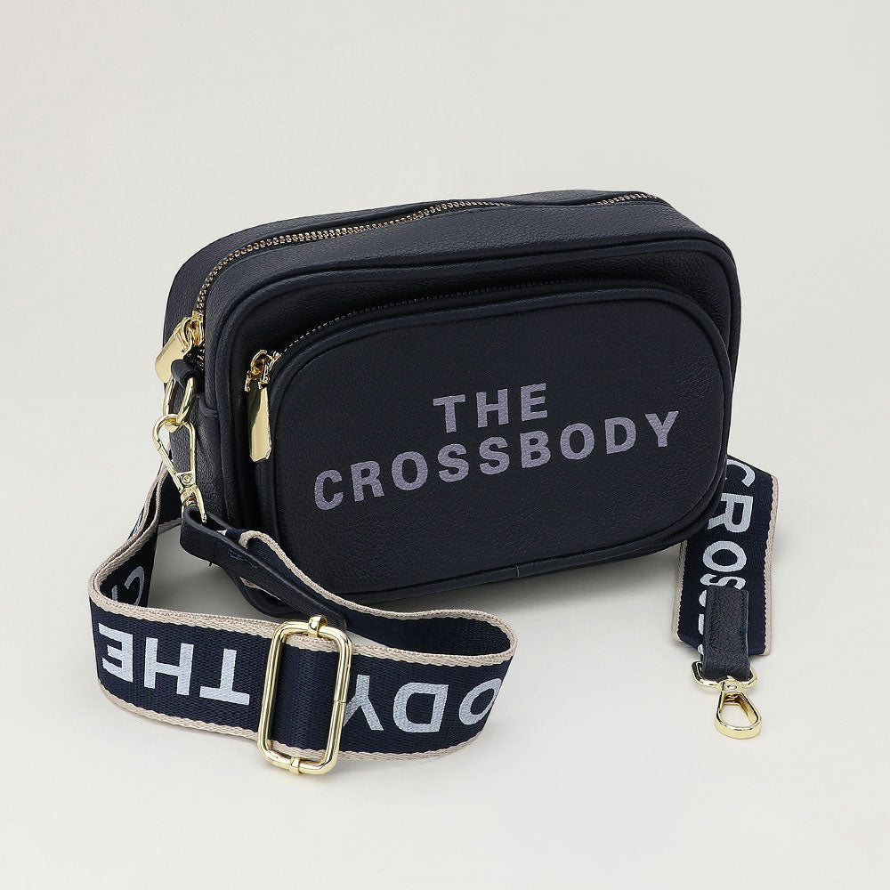 Faux Pebbled Leather Structured Crossbody Bag FSB0017