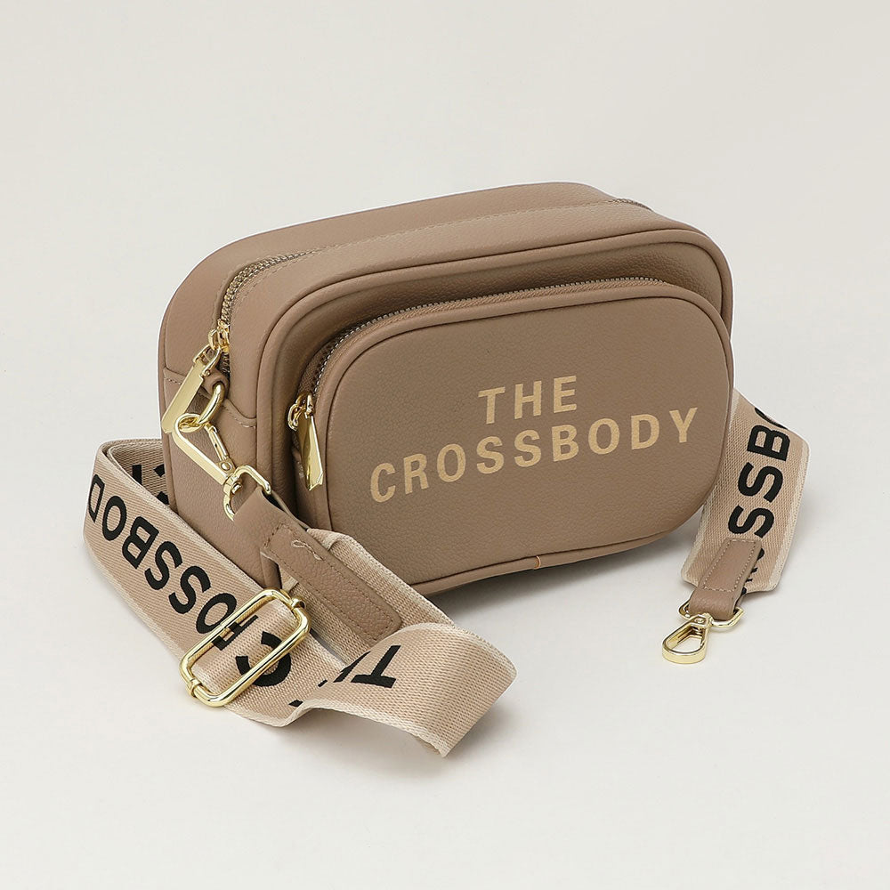 Faux Pebbled Leather Structured Crossbody Bag FSB0017