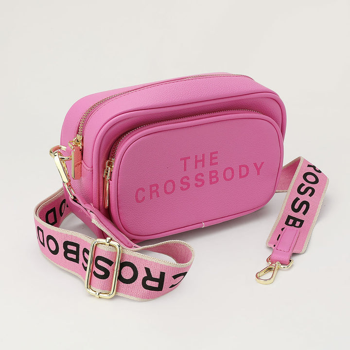 Faux Pebbled Leather Structured Crossbody Bag FSB0017