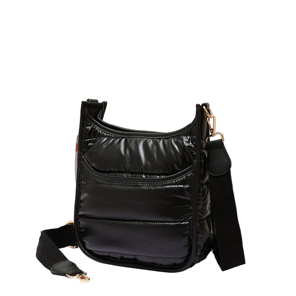 Solid Quilted Shiny Puffer Mini Crossbody Bag - Especially Yours