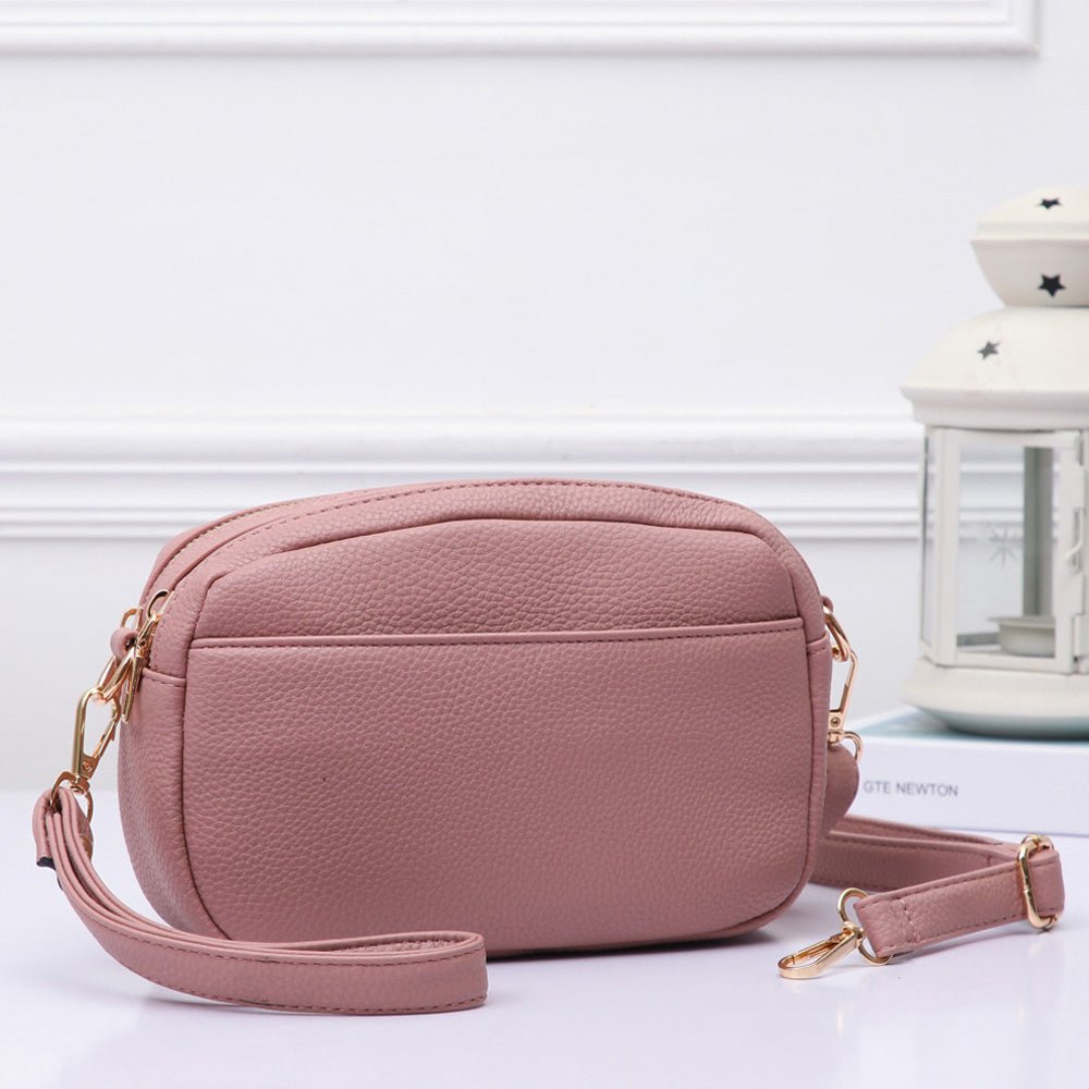 Pebbled Faux Leather Crossbody Bag - Especially Yours