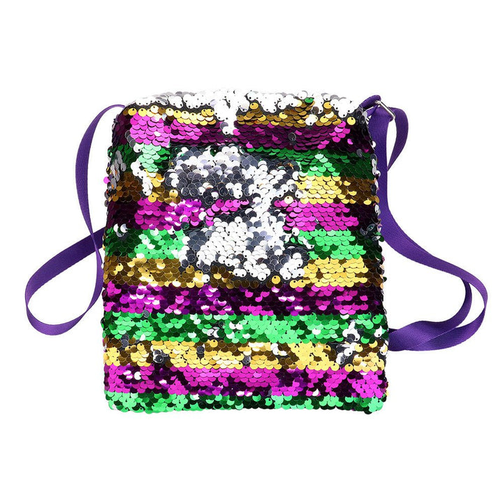 Mardi Gras Sequin Stripe Rectangle Crossbody Bag - Especially Yours