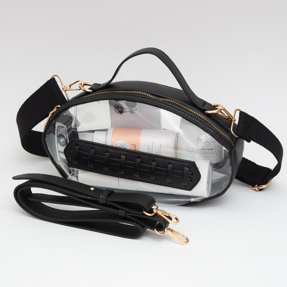 Football Shaped Transparent Crossbody Bag - Especially Yours