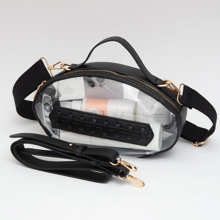 Football Shaped Transparent Crossbody Bag - Especially Yours