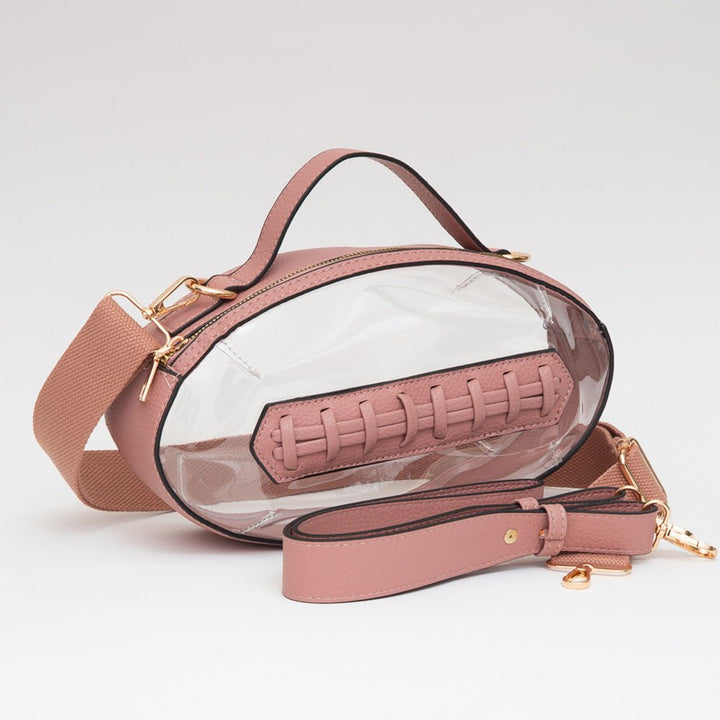 Football Shaped Transparent Crossbody Bag - Especially Yours