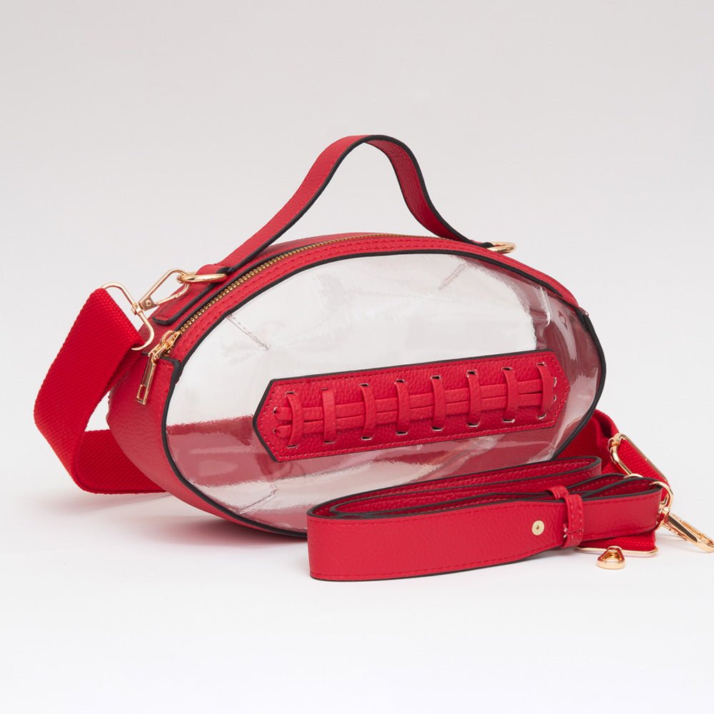 Football Shaped Transparent Crossbody Bag - Especially Yours