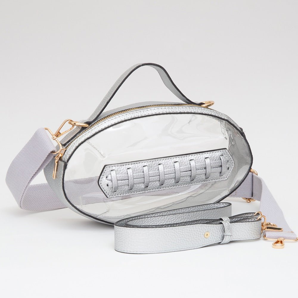 Football Shaped Transparent Crossbody Bag - Especially Yours
