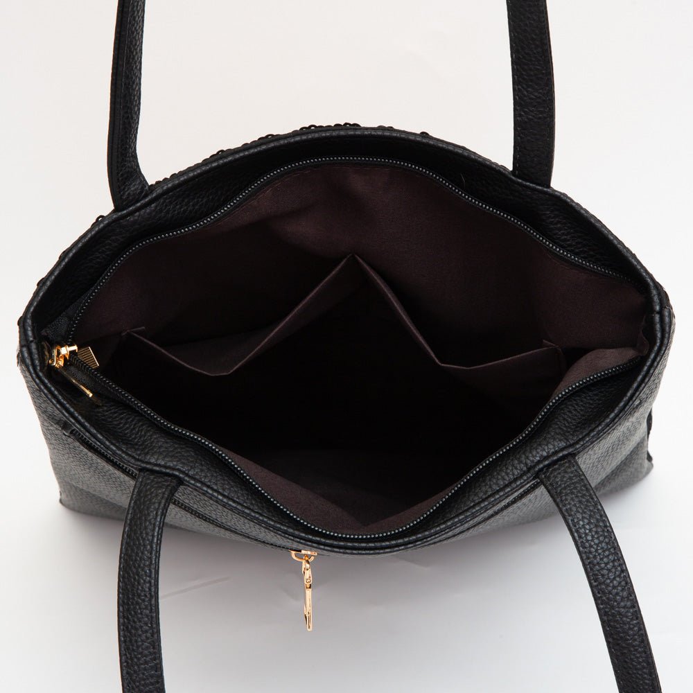 Fleur de Lis Sequin Front Tote Bag - Especially Yours