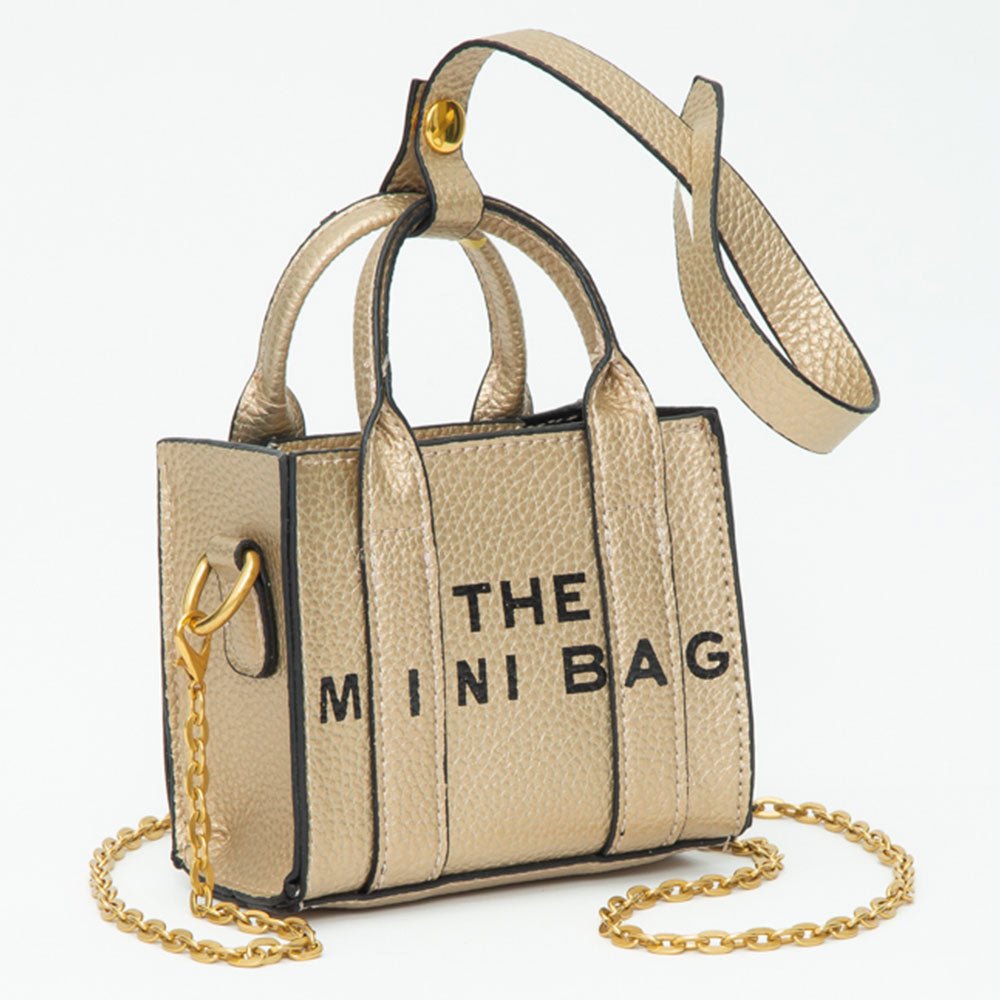 THE MINI BAG Message Pointed Faux Leather Bag Charm / Mini Bag / Crossbody Bag - Especially Yours