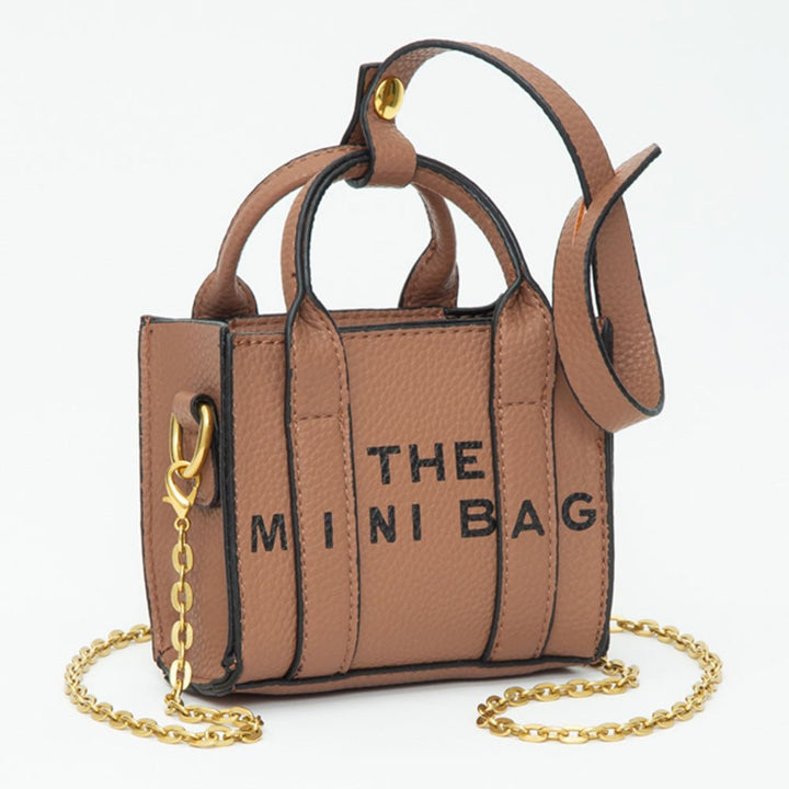 THE MINI BAG Message Pointed Faux Leather Bag Charm / Mini Bag / Crossbody Bag - Especially Yours