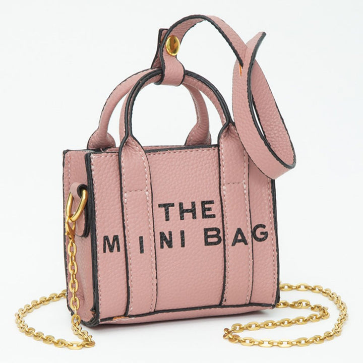 THE MINI BAG Message Pointed Faux Leather Bag Charm / Mini Bag / Crossbody Bag - Especially Yours