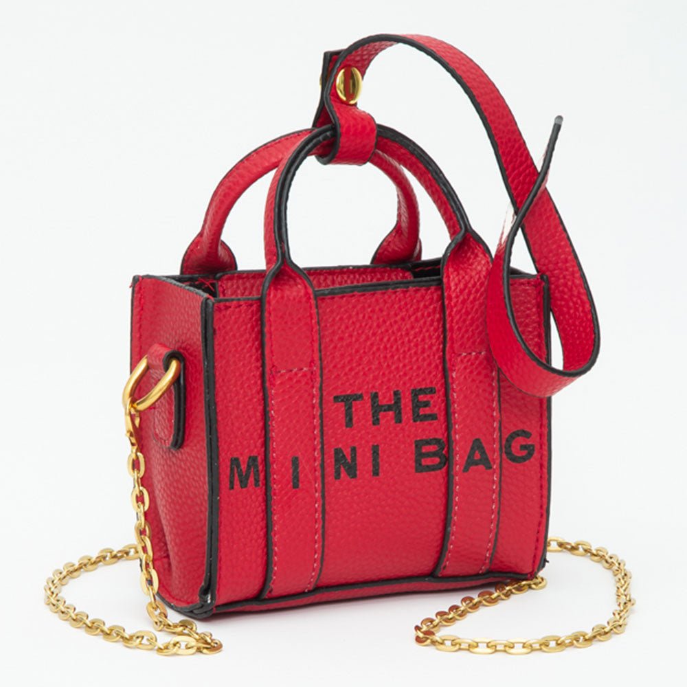 THE MINI BAG Message Pointed Faux Leather Bag Charm / Mini Bag / Crossbody Bag - Especially Yours