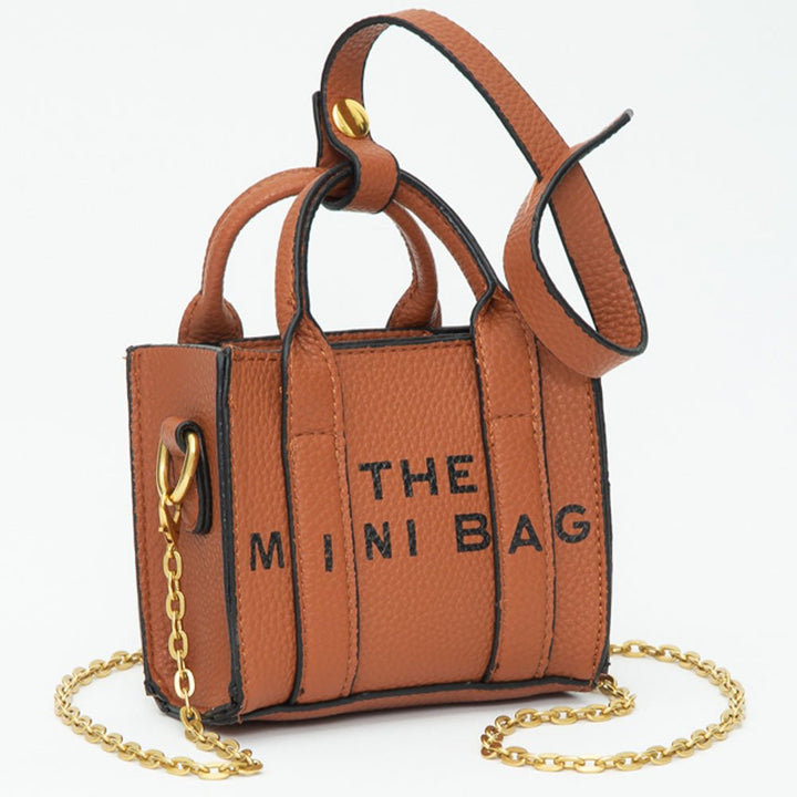 THE MINI BAG Message Pointed Faux Leather Bag Charm / Mini Bag / Crossbody Bag - Especially Yours