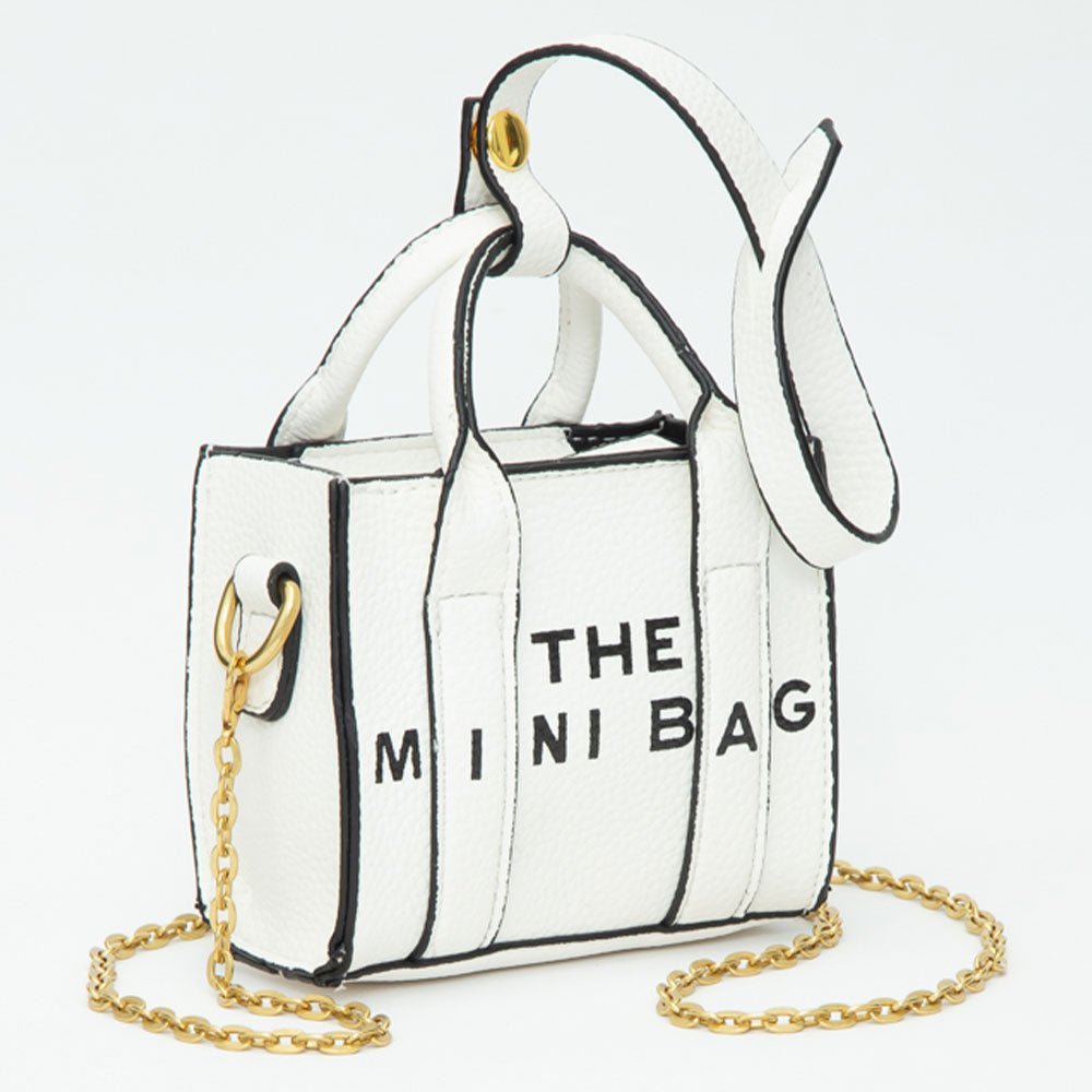THE MINI BAG Message Pointed Faux Leather Bag Charm / Mini Bag / Crossbody Bag - Especially Yours
