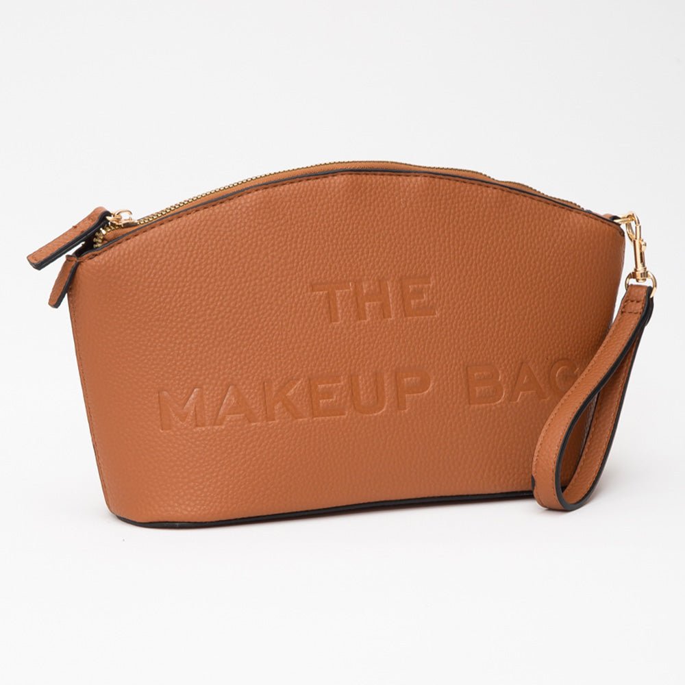 Faux Leather THE MAKE UP BAG Message Pouch Bag Beauty Organizer Bag - Especially Yours