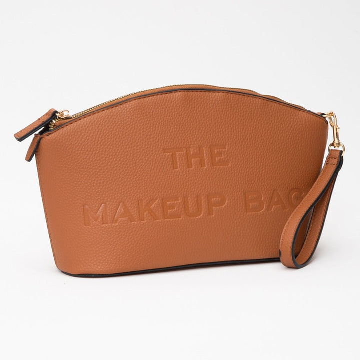 Faux Leather THE MAKE UP BAG Message Pouch Bag Beauty Organizer Bag - Especially Yours