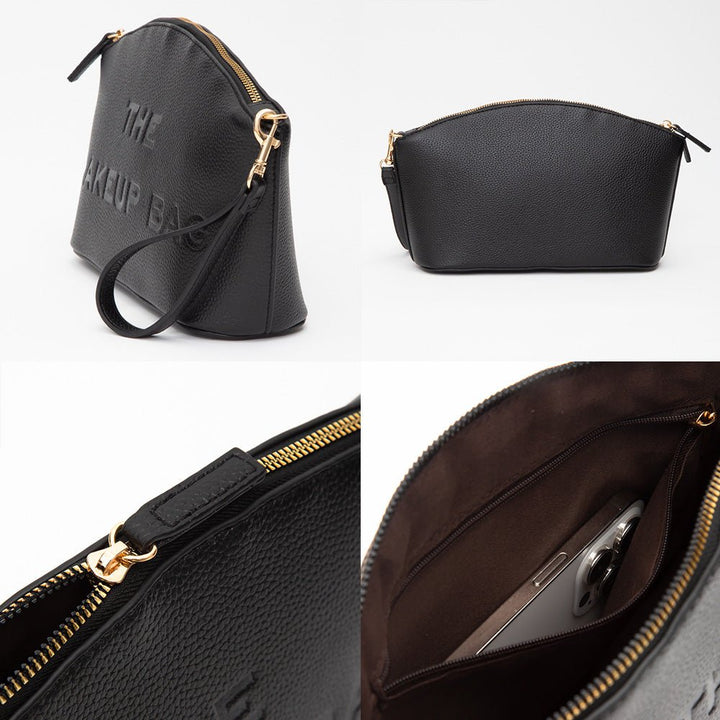 Faux Leather THE MAKE UP BAG Message Pouch Bag Beauty Organizer Bag - Especially Yours