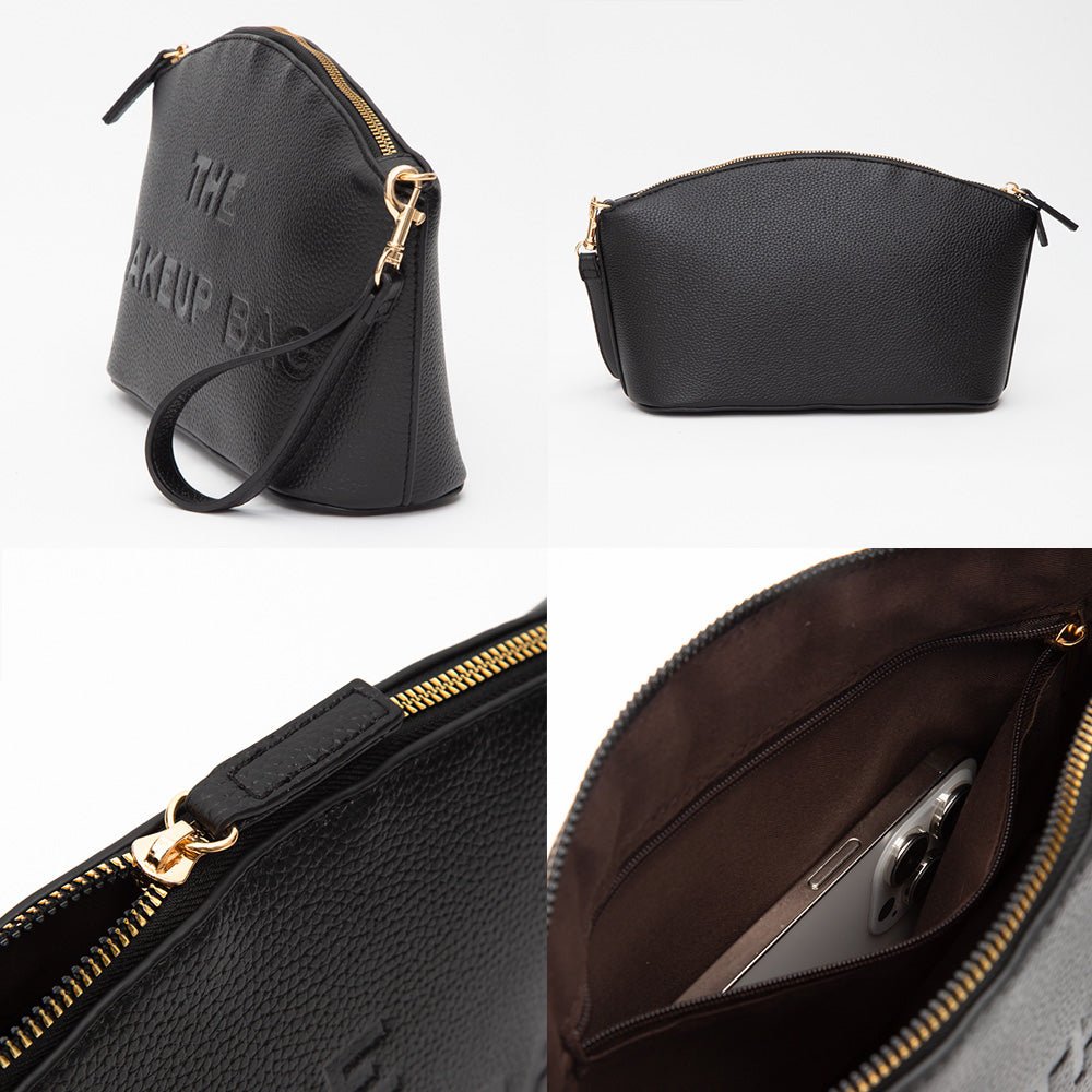 Faux Leather THE MAKE UP BAG Message Pouch Bag Beauty Organizer Bag - Especially Yours