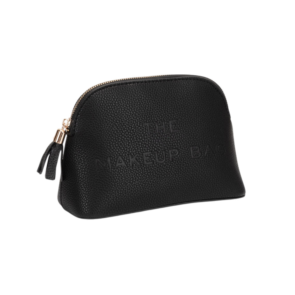 Faux Leather Tassel Zip Around Makeup Pouch Bag - Especially Yours