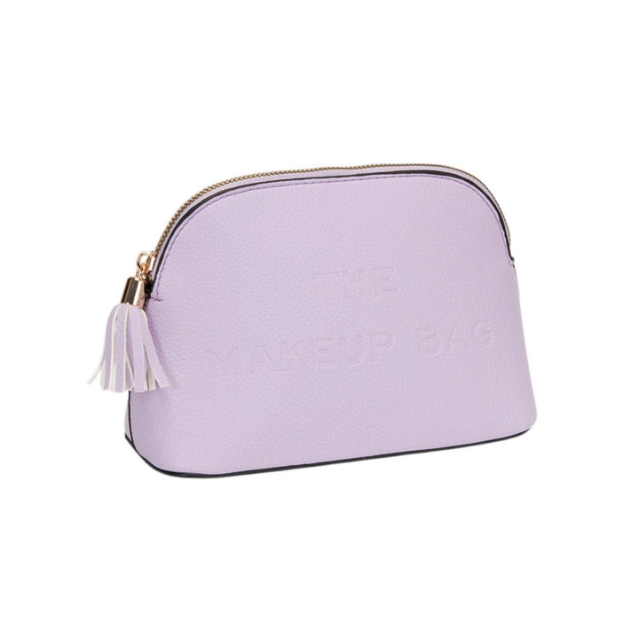 Faux Leather Tassel Zip Around Makeup Pouch Bag - Especially Yours