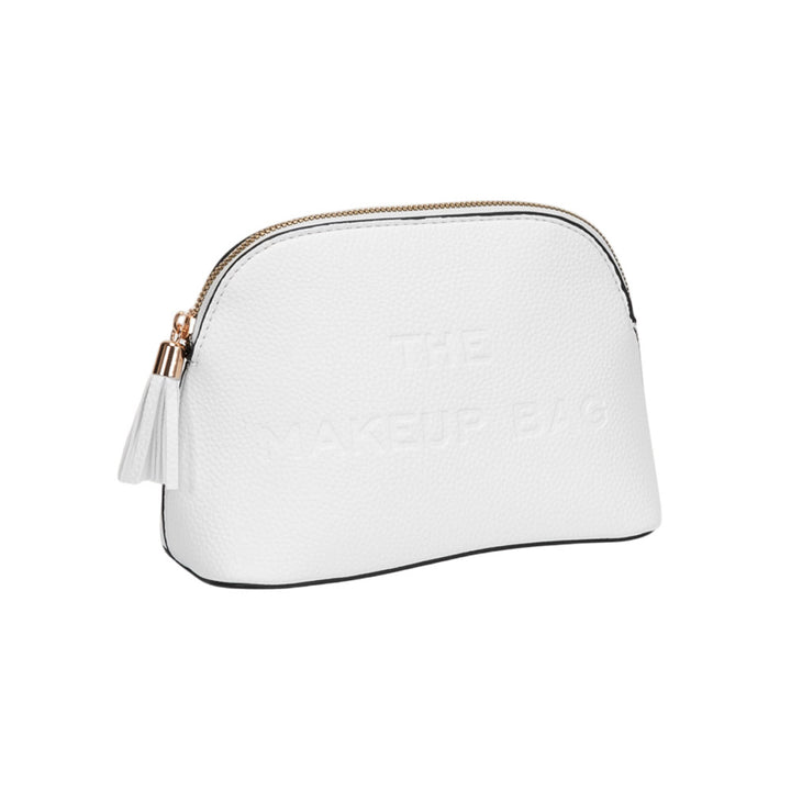 Faux Leather Tassel Zip Around Makeup Pouch Bag - Especially Yours