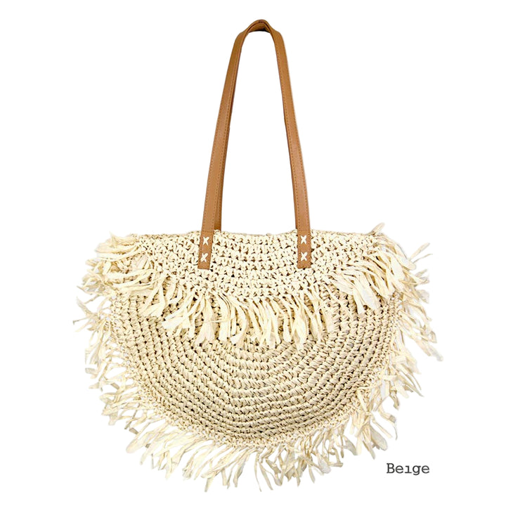 Round Straw Fringe Bag - Especially Yours