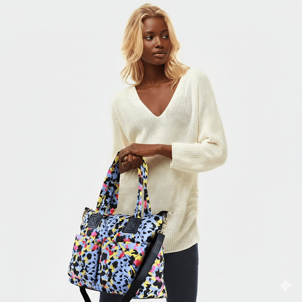 Animal Print Puffer Tote Bag - Especially Yours