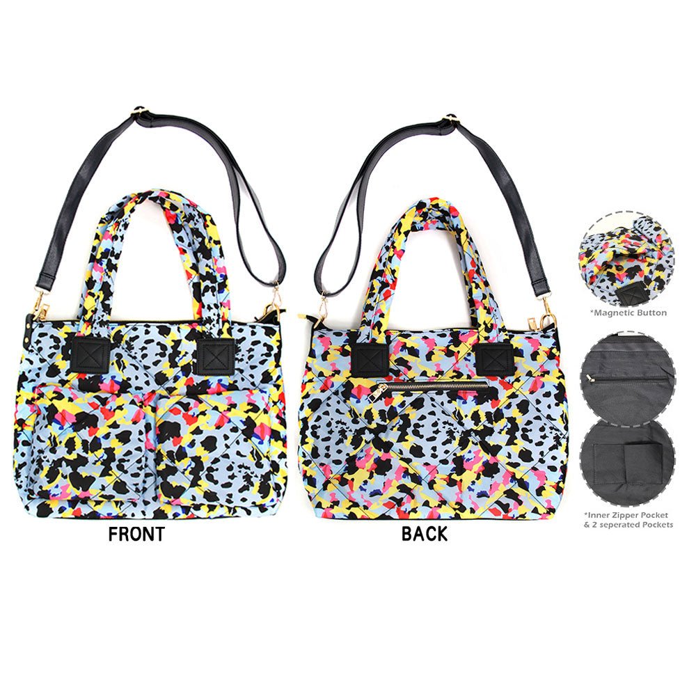 Animal Print Puffer Tote Bag - Especially Yours