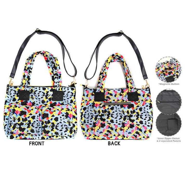 Animal Print Puffer Tote Bag - Especially Yours