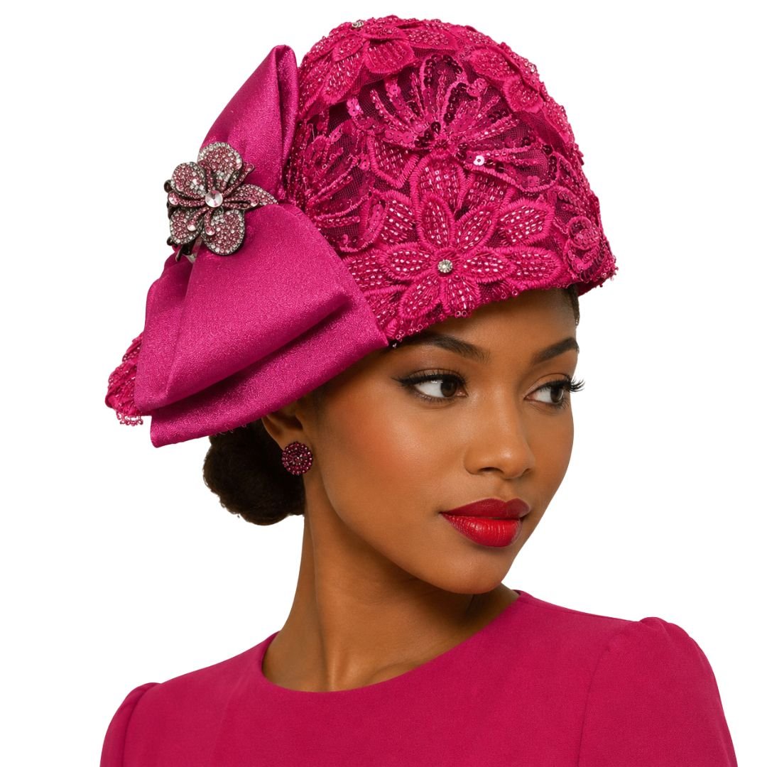 Vamp Beaded Cloche Church Hat by Whittall & Shon - Especially Yours
