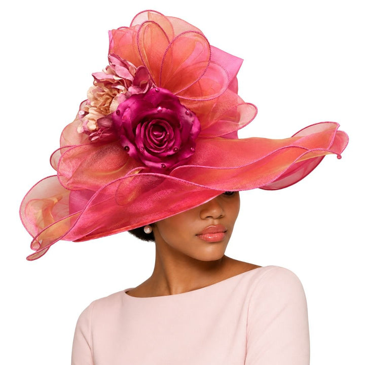 Hummingbird Organza Wide Brim Church Hat - Whittall & Shon - Especially Yours