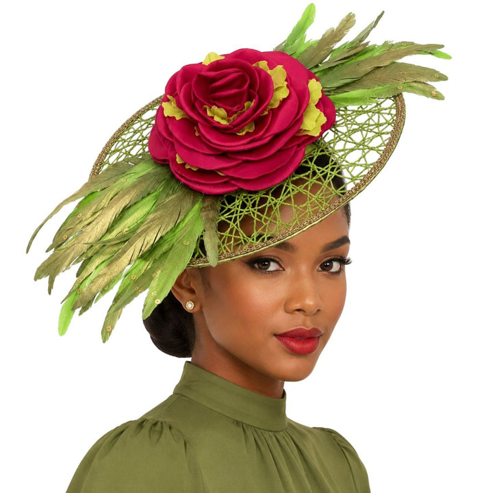 Rosewood Spider Web Disc Fascinator - Whittall & Shon