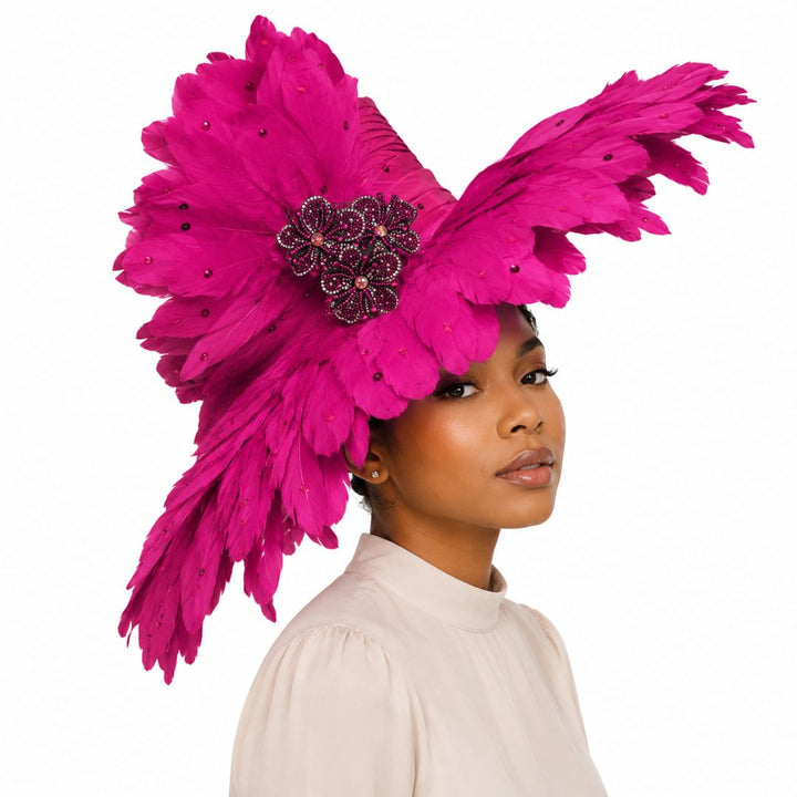 Volcano Feather Fascinator Hat by Whittall & Shon - Especially Yours
