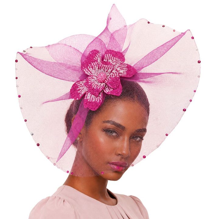 Deena Crystal Flower Illusion Pinwheel Fascinator - Whittall & Shon