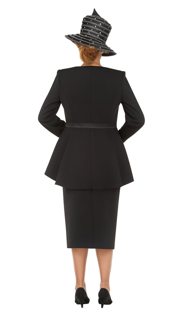 Crystal Elegance 3 Piece Peplum Skirt Suit-Plus - Especially Yours