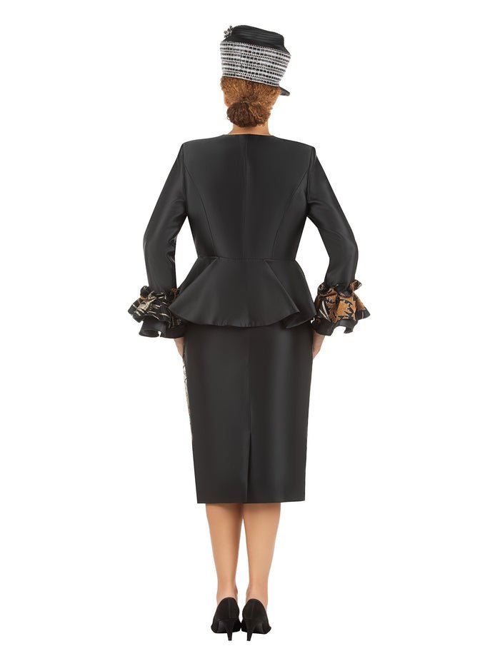 3pc Silky Twl+Lace Skt Suit w/ Cuff Dtl - Especially Yours