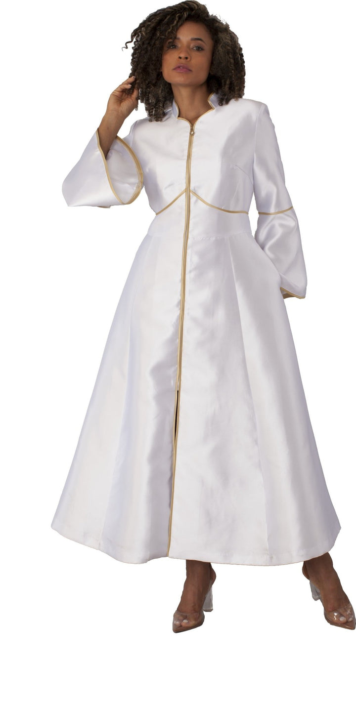 Elegant Plus Size One - Piece Cassock Robe with Rhinestone Trim - 4731W - Especially Yours