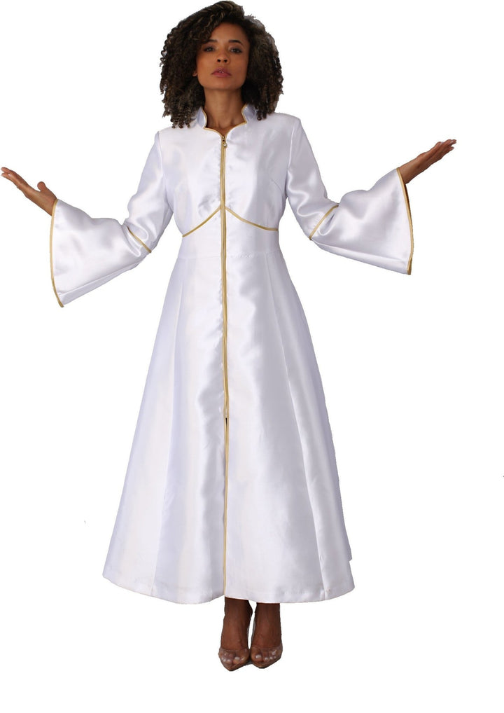Elegant Plus Size One - Piece Cassock Robe with Rhinestone Trim - 4731W - Especially Yours