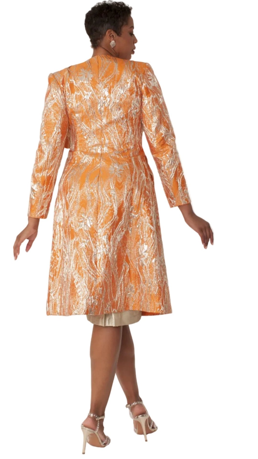 Elegant Brocade Dress with Matching Jackets - 4859 - Especially Yours