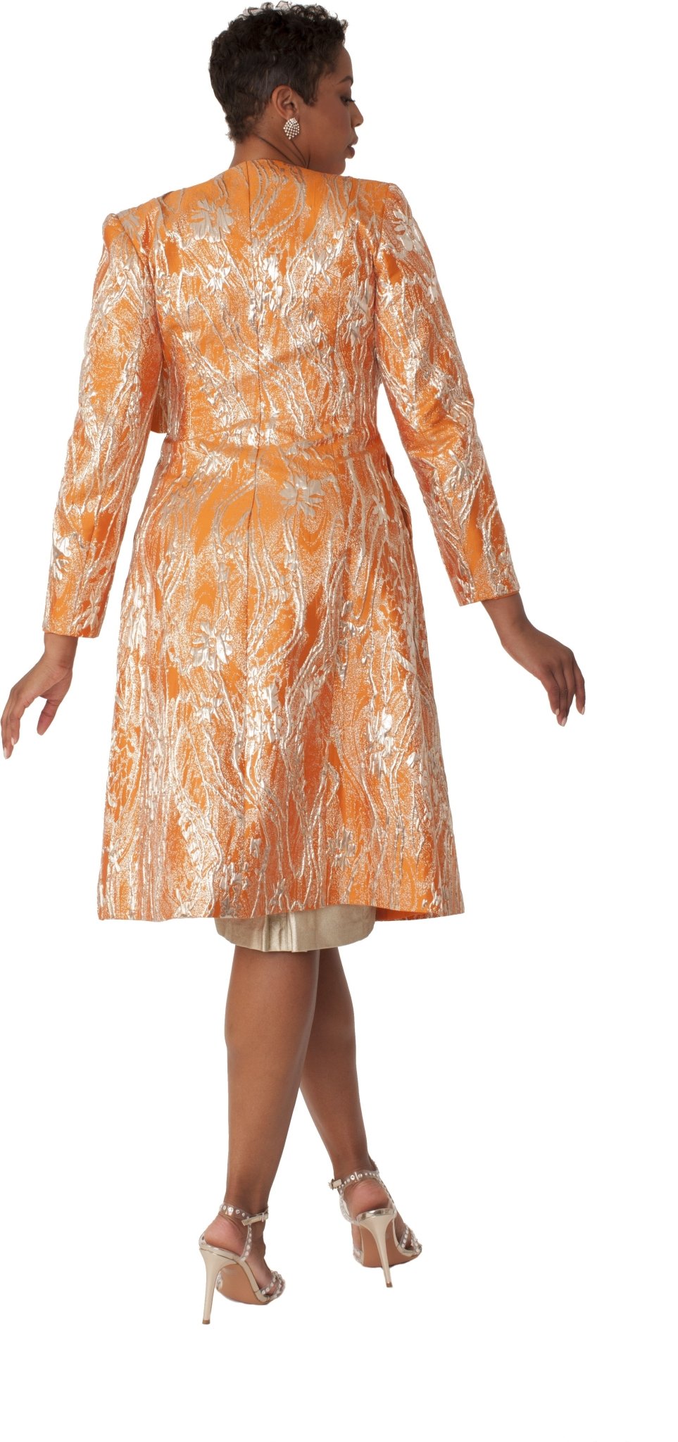 Elegant Brocade Dress with Matching Jackets - 4859 - Especially Yours