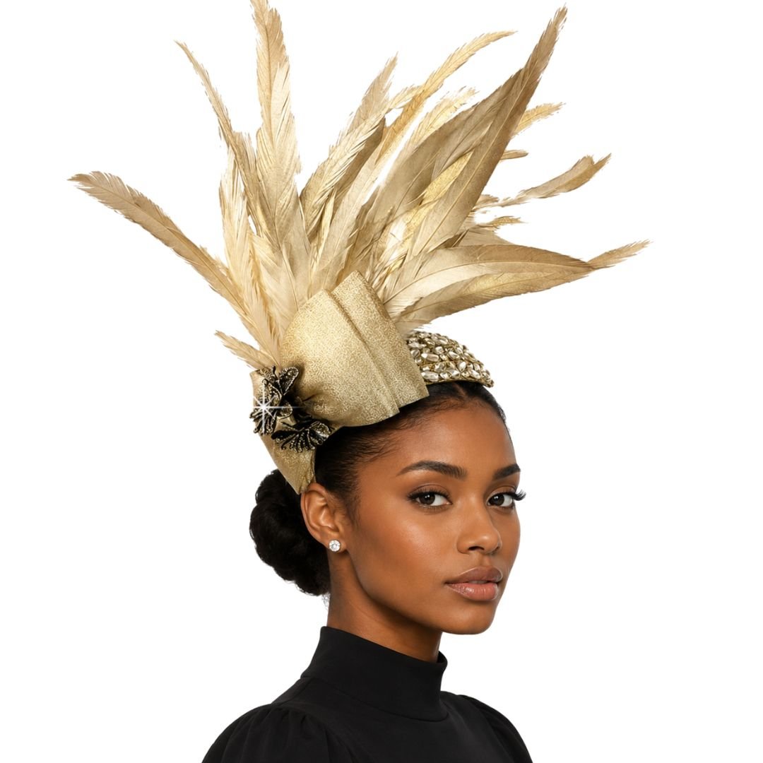 Cockatoo Feather Juliet Cap Fascinator - Whittall & Shon - Especially Yours