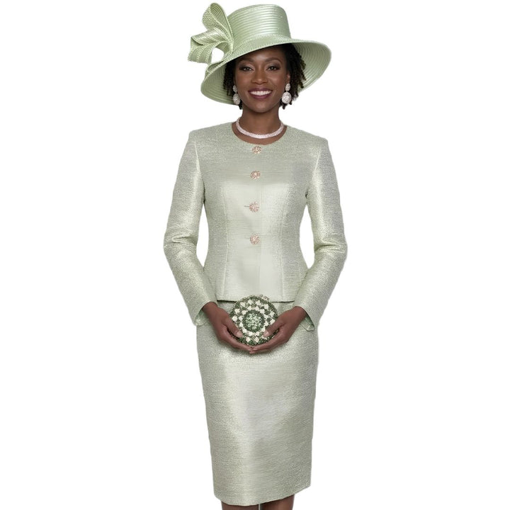 Shimmering Sage Two - Piece Skirt Suit by Lily & Taylor - Especially Yours