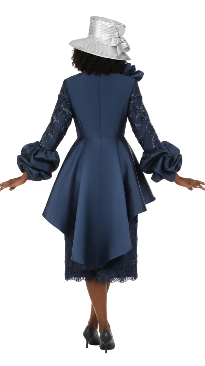Sculpted Elegance Floral Lace 2pc Skirt Suit-Plus