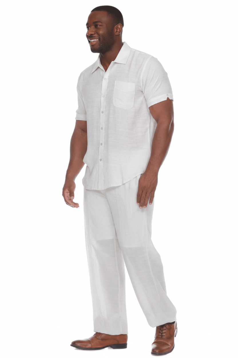 Men's Beach Casual Short Sleeve Button Down Shirt - Especially Yours