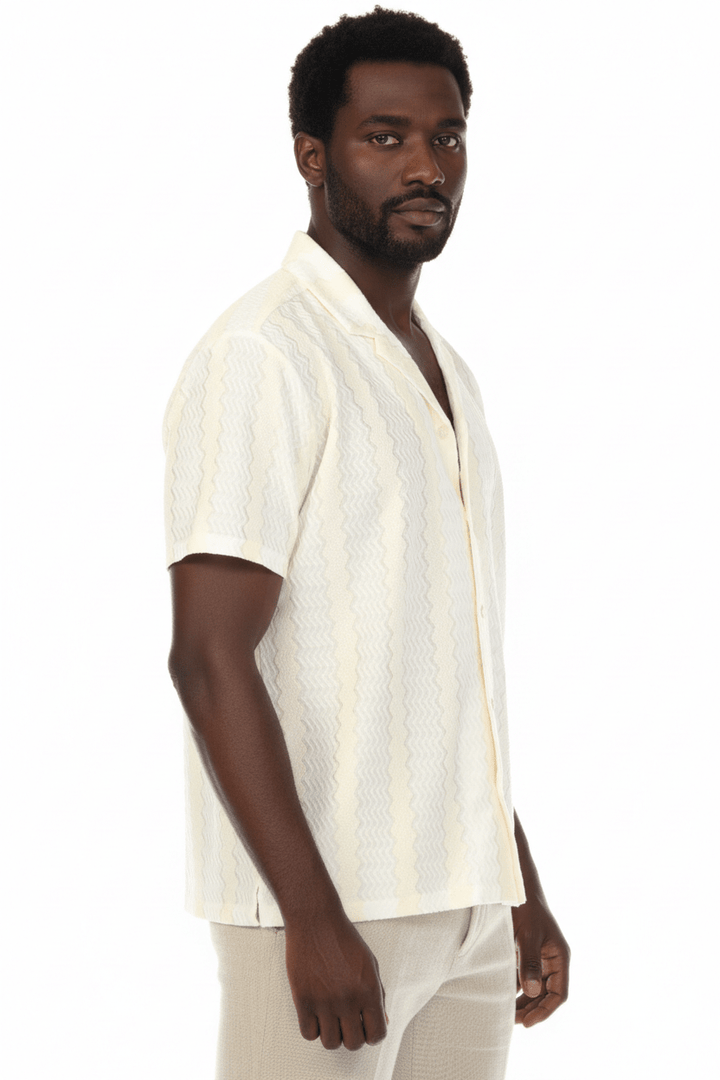 Men's Riviera Textured Button Down Knit Shirt - Especially Yours