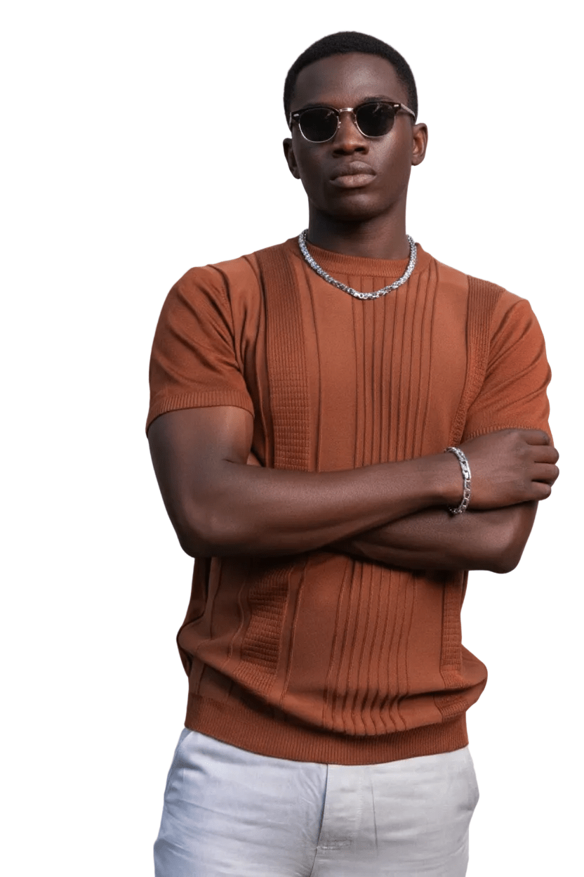 Men's Stylish Premium Knit Textured T-Shirt - Especially Yours