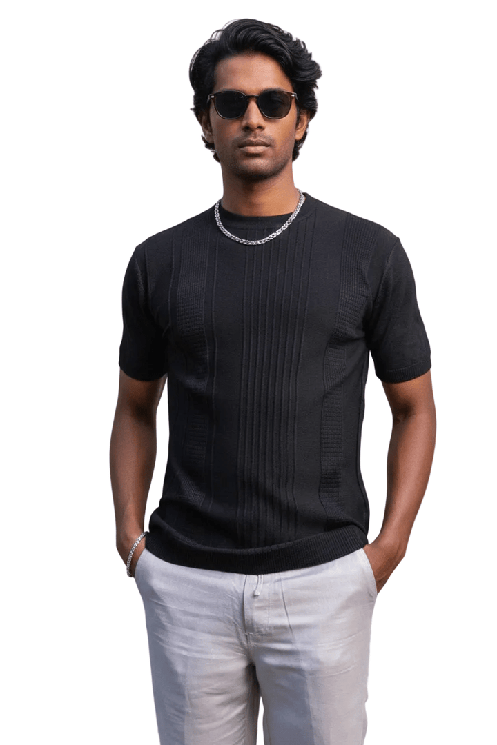Men's Stylish Premium Knit Textured T-Shirt - Especially Yours