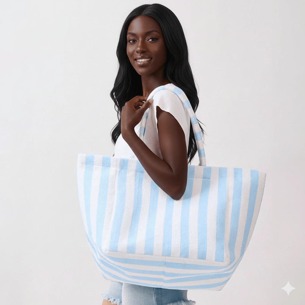 Striped Terry Tote Bag - Especially Yours
