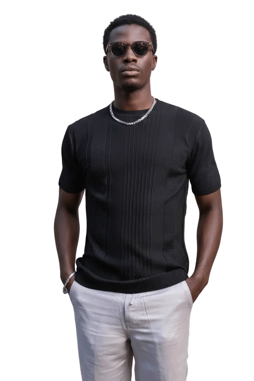 Men's Stylish Premium Knit Textured T-Shirt - Especially Yours